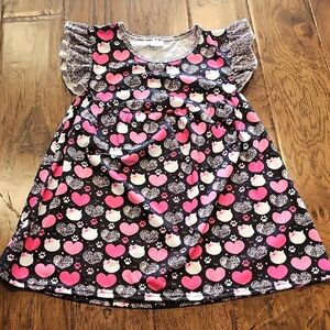 Girls Boutique Flutter Sleeve Dress Size XXL 6/7